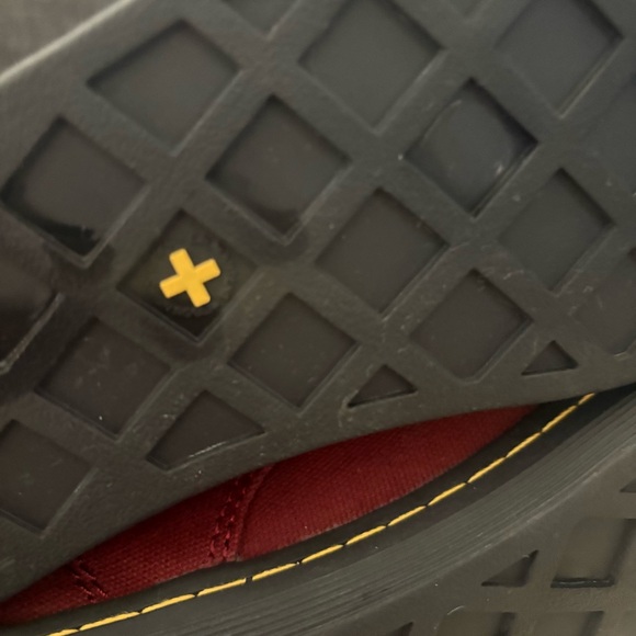 Dr. Martens Battersea Women Maroon Canvas Mid Calf Lace Up Combat Boots Size 9 - Picture 15 of 16